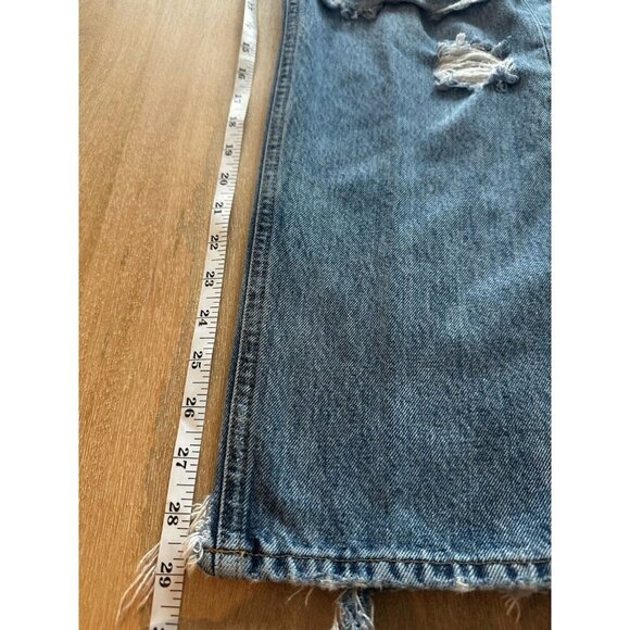 Agolde 90's Mid Rise Loose Jeans Streamline Distressed Knees Size 29 Medium Wash - Picture 7 of 9